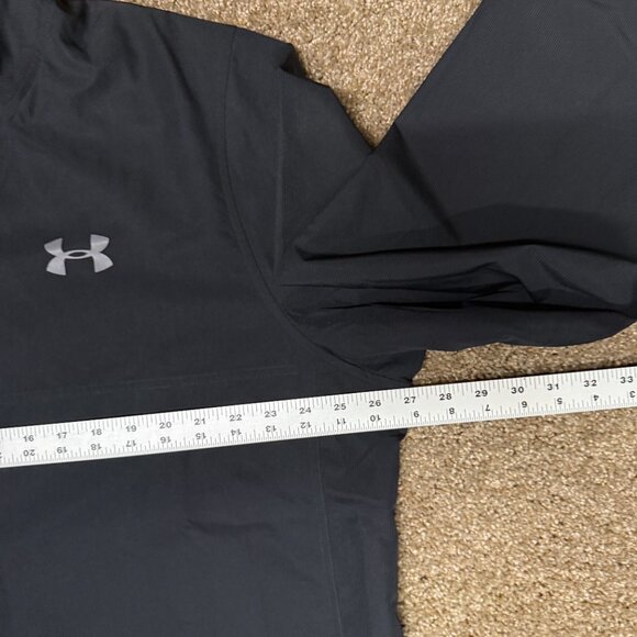 Under Armour Vital Woven Warm-Up Jacket Mens 2XL Black Mesh Lined Workout Loose - Picture 8 of 16